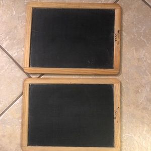 2x Vintage School Slate Chalk Board Double Sided Made in Portugal